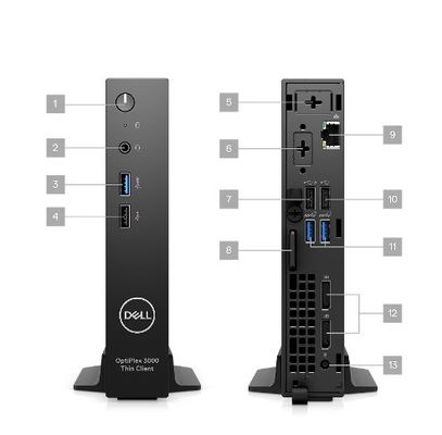UHD γραφικά Wyse 5070 Mini PC Cloud Desktop Dell Thin Client με 4GB RAM και 16GB SSD