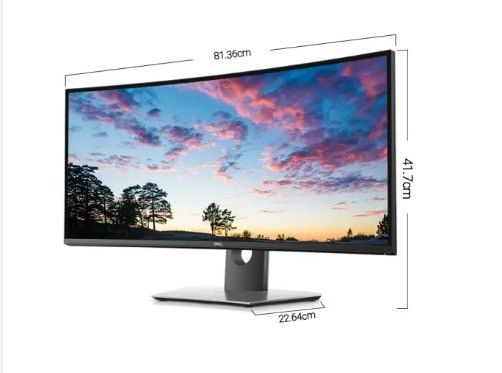 DELL U3419W 34 "Καμπυλωτός οθόνης LED HD USB-C 8ms Χρόνος απόκρισης 60° Βόρεια γωνία θέασης